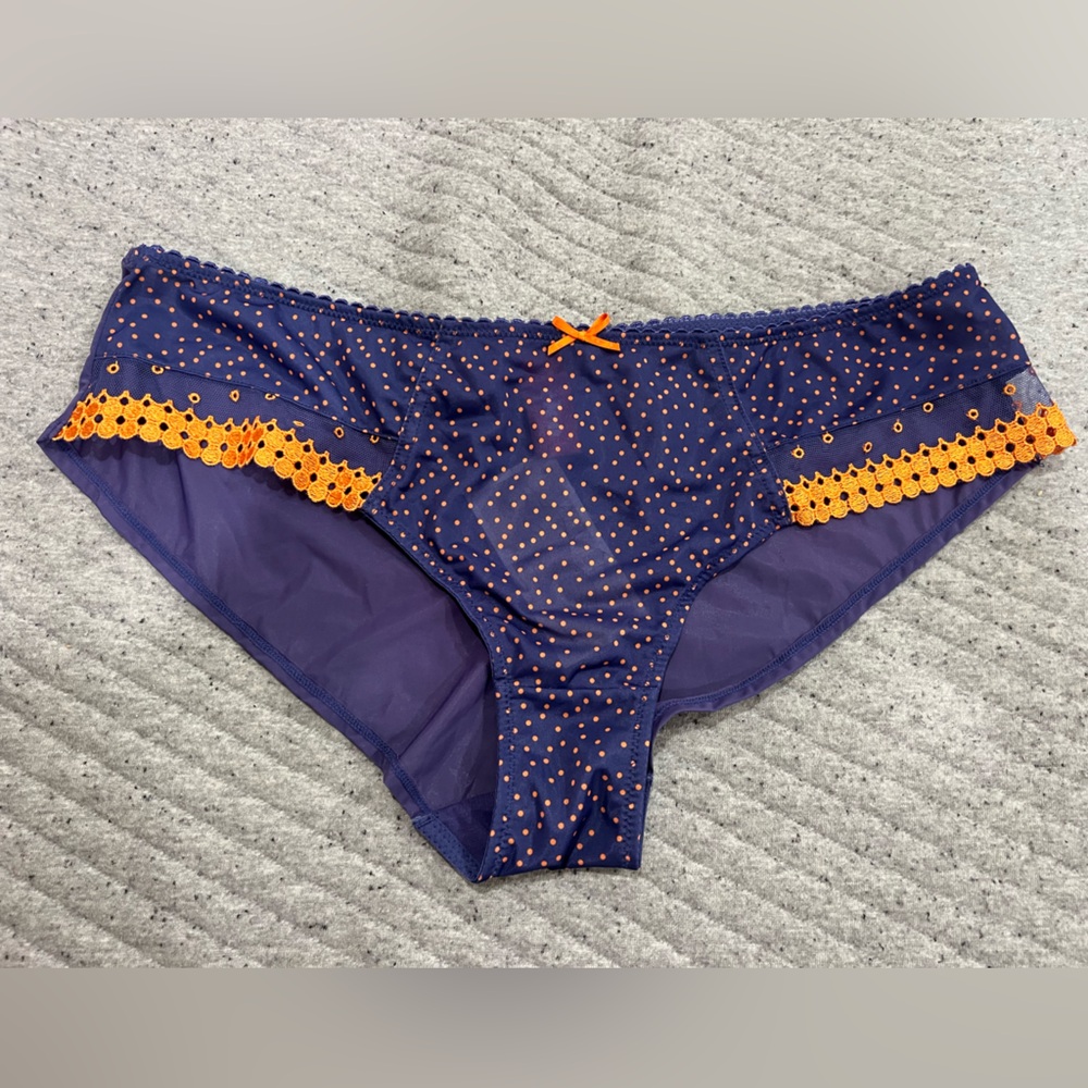 Cleo Purple and Orange Lace Trim Panties